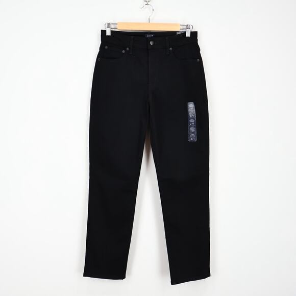 J.Crew Curvy Essential Straight Jean All-day Stretch Black Size 27 Tall NWT - Picture 1 of 8